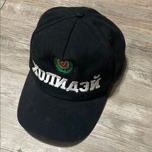 Holiday Brand Black Cap Hat with Embroidered Logo